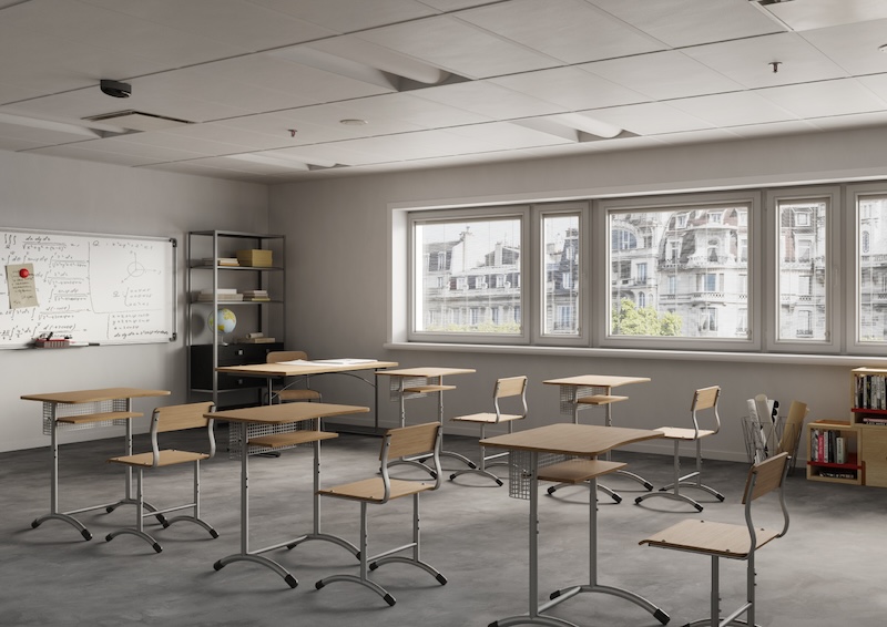 Zastosowanie żaluzji z systemem B w szkole