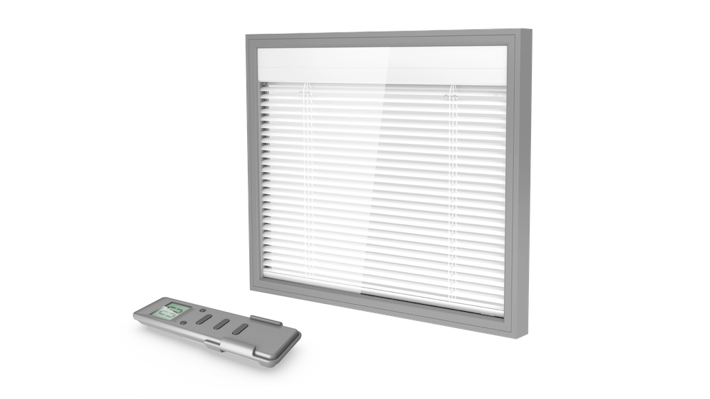 Żaluzje międzyszybowe: system sterowania M - napęd silnikowy