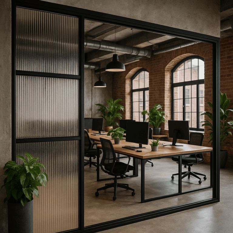 Zastosowanie szkła ornamentowego w biurze