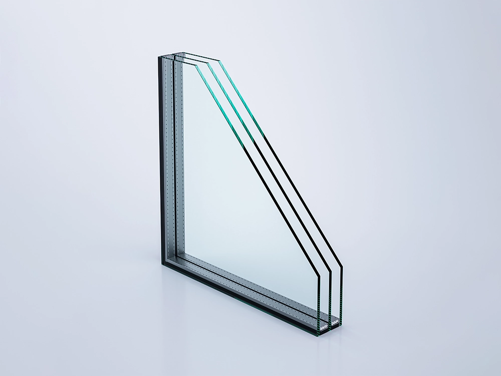 Przekrój szyby zespolonej dwukomorowej