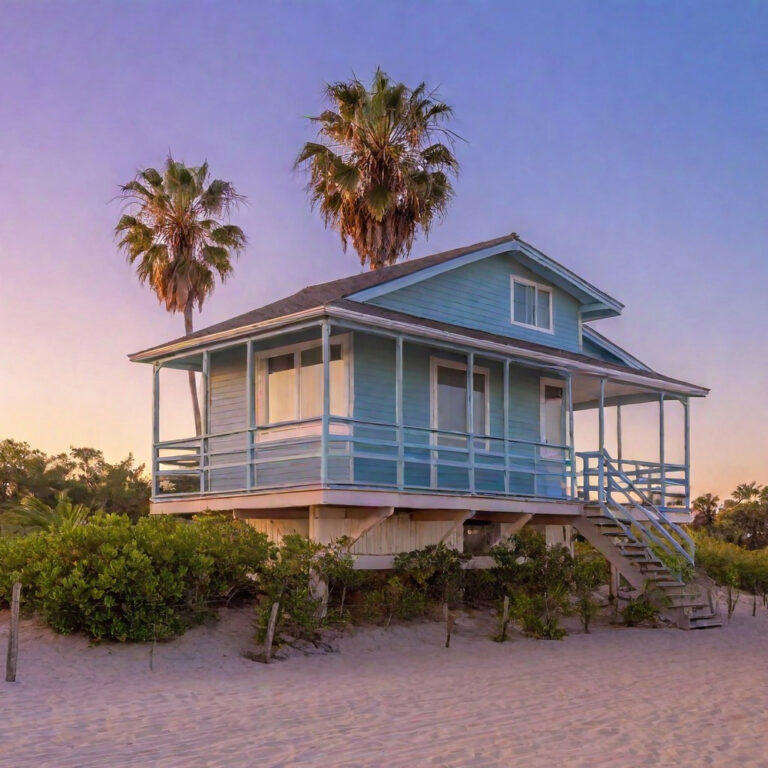 Drewniany dom nad morzem