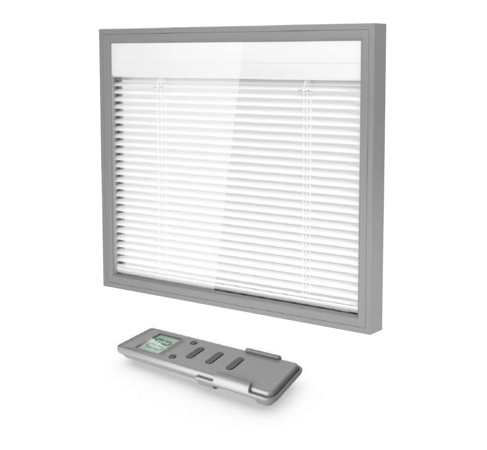 Żaluzje międzyszybowe: system M - napęd silnikowy